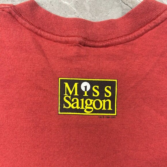 Vintage Miss Saigon Graphic Tee Mens XL Shot Sleeve Musical Theater Broadway - Picture 4 of 10